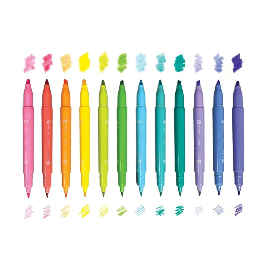 Pastel Hues Markers - Set of 12 - Ooly