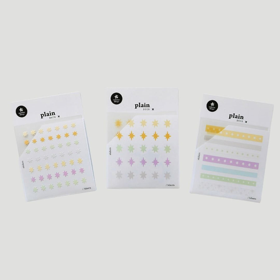 Pastel Stars Suatelier Stickers - Plain 81-83 - 81 - Suatelier