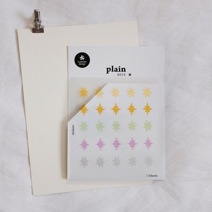 Pastel Stars Suatelier Stickers - Plain 81-83 - 82 - Suatelier
