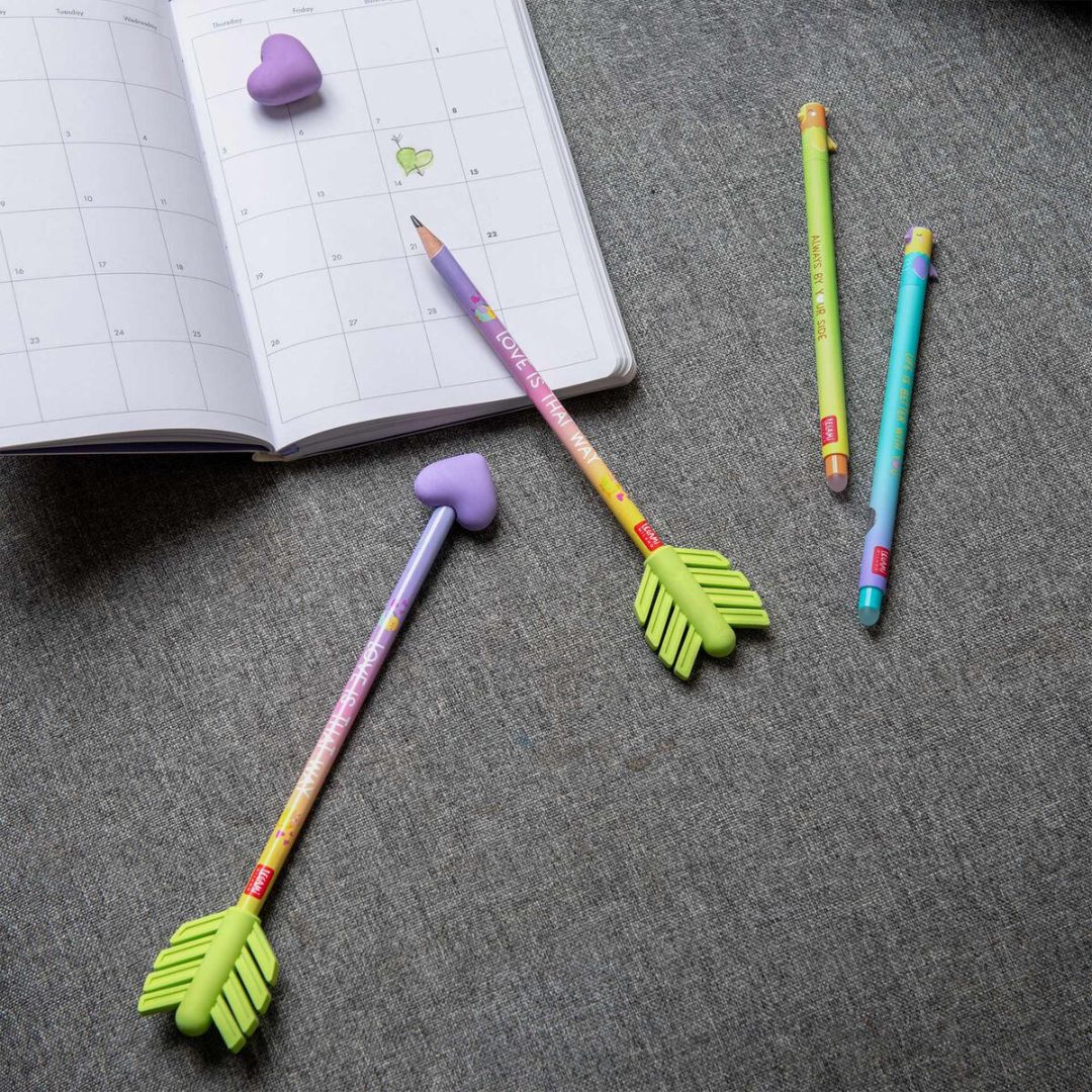 Pencil with two Scented Erasers - Go Cupid! - Legami