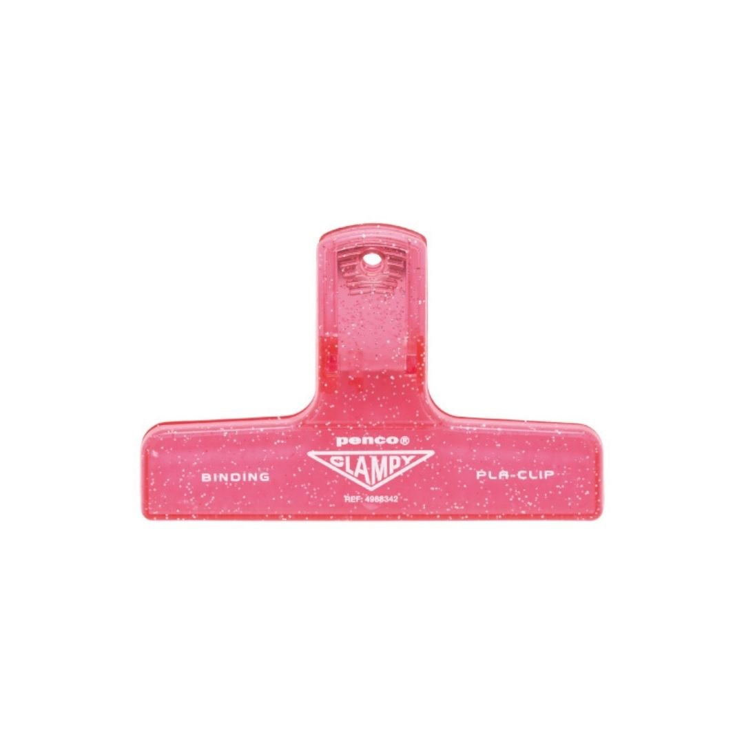 Penco Glitter Plastic Clampy Clip - Pink - Penco