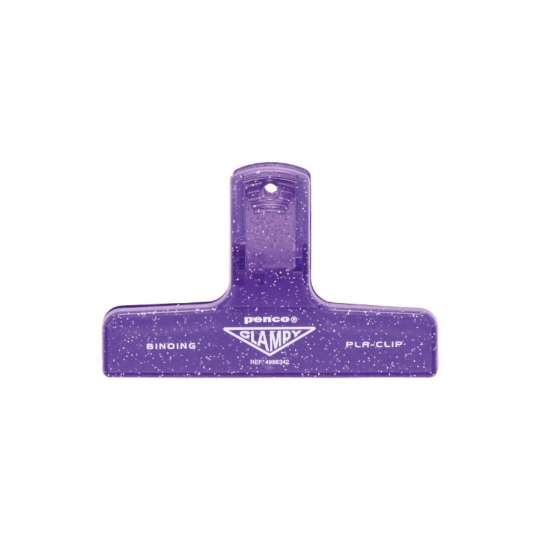 Penco Glitter Plastic Clampy Clip - Purple - Penco