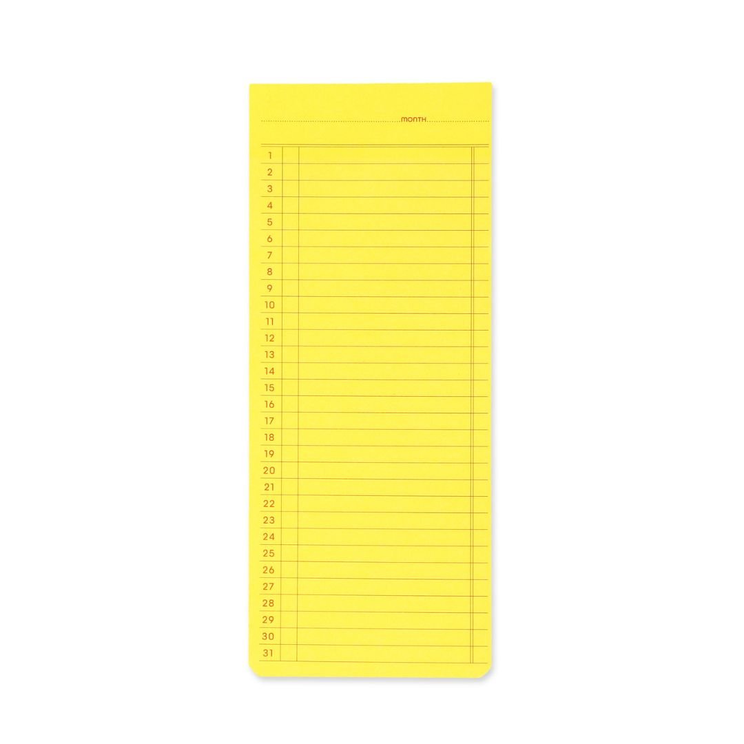 Penco Sticky Memo Pad Monthly - Yellow - Penco