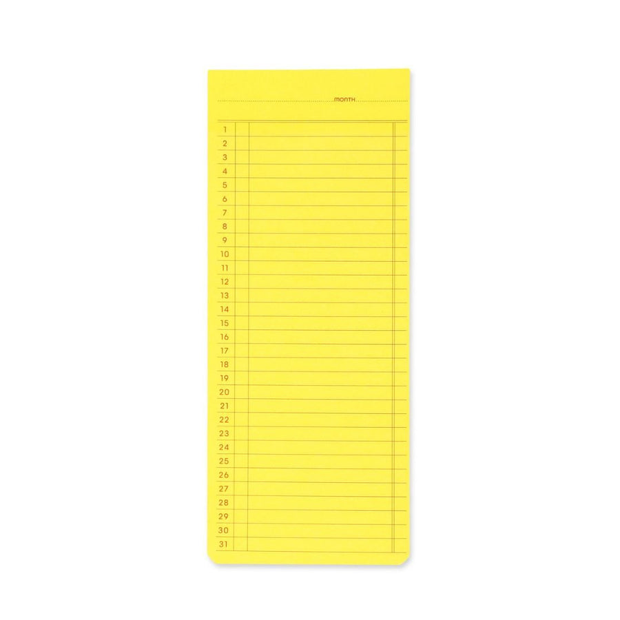Penco Sticky Memo Pad Monthly - Yellow - Penco