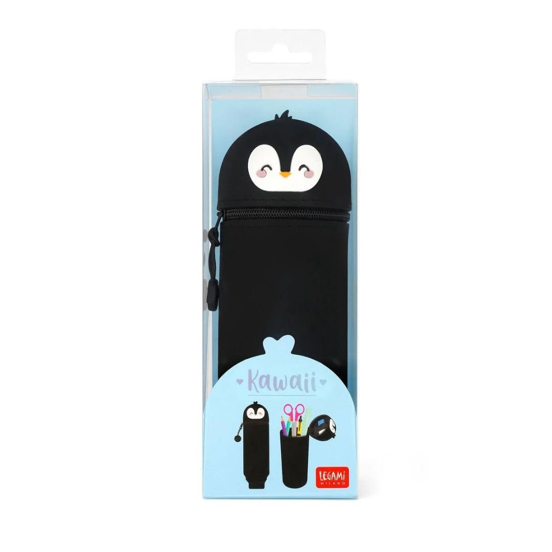 Penguin 2 in 1 Silicone Pencil Case - Legami - Under the Rowan Trees