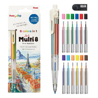 Pentel Art Multi 8 - 8 Colour Pencils + Refills - Pentel