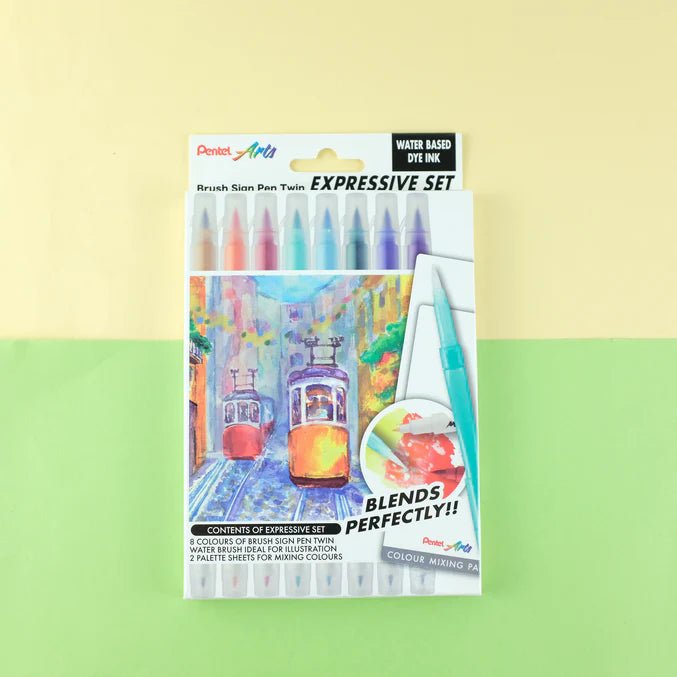 Pentel Brush Sign Pen Twin Expressive Set - Landscape - Pentel