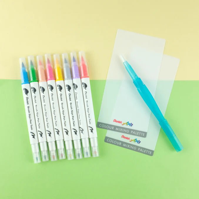 Pentel Brush Sign Pen Twin Expressive Set - Manga - Pentel