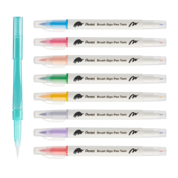 Pentel Brush Sign Pen Twin Expressive Set - Manga - Pentel