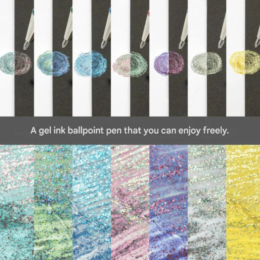 Pentel Dual Metallic Gel Pens Set of 14 Fantasy and Original Colours - Pentel