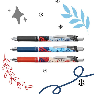 Pentel EnerGel Retractable Winter Limited Edition - Red - Pentel