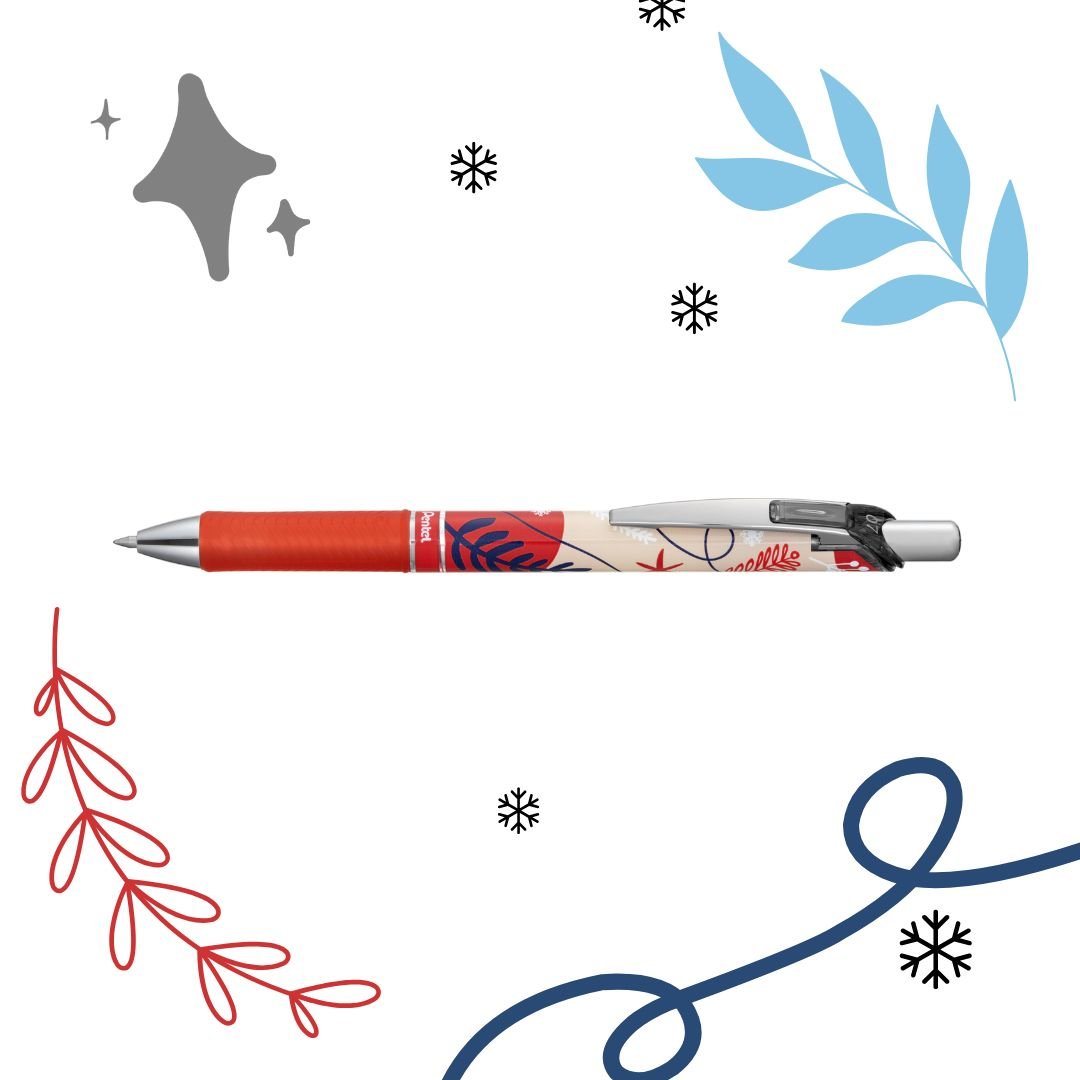 Pentel EnerGel Retractable Winter Limited Edition - Red - Pentel