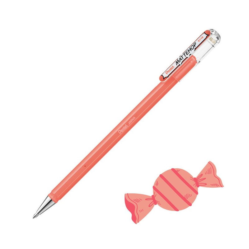 Pentel Mattehop Gel Pens-Pens-Pentel-Coral Pink