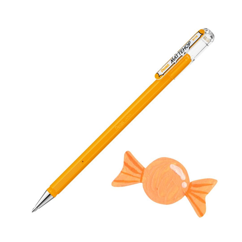Pentel Mattehop Gel Pens-Pens-Pentel-Yellow Orange