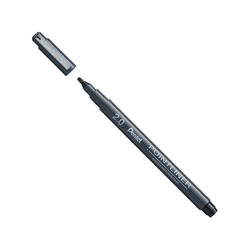 Pentel Pointliner Black S20P-Pens-Pentel-0.03mm