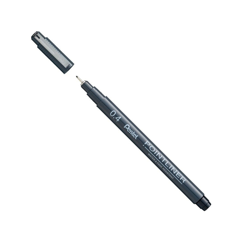 Pentel Pointliner Black S20P-Pens-Pentel-0.4mm