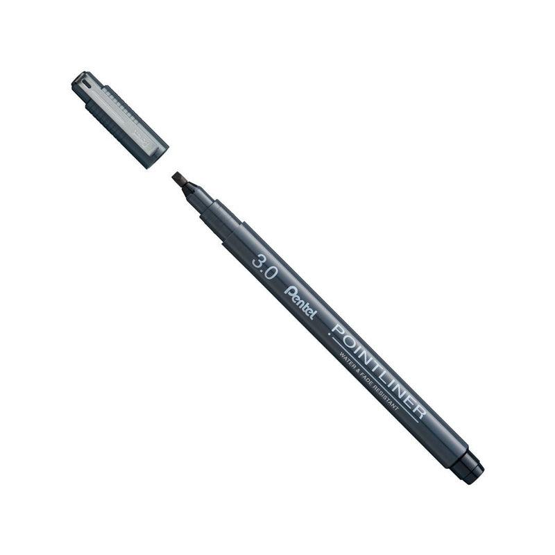 Pentel Pointliner Black S20P-Pens-Pentel-3mm