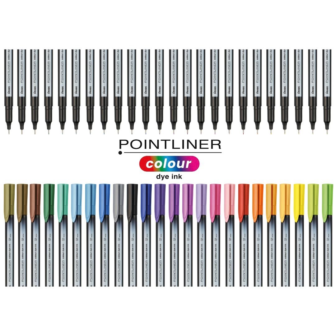 Pentel Pointliner Colour Fineliner - Black - Pentel