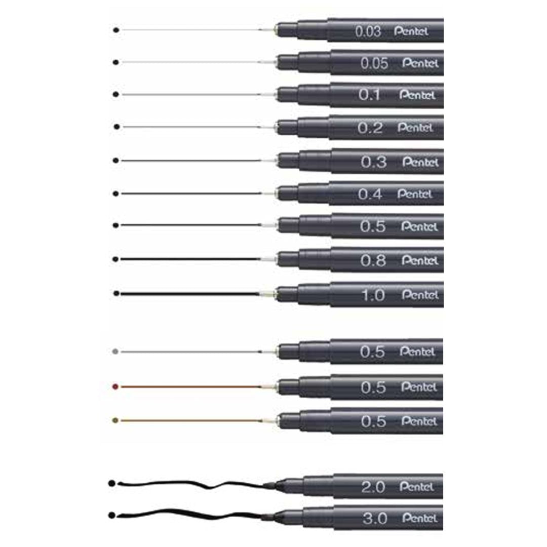 Pentel Pointliner S20P 1.0 Black - Pentel - Pens - Under the Rowan Trees
