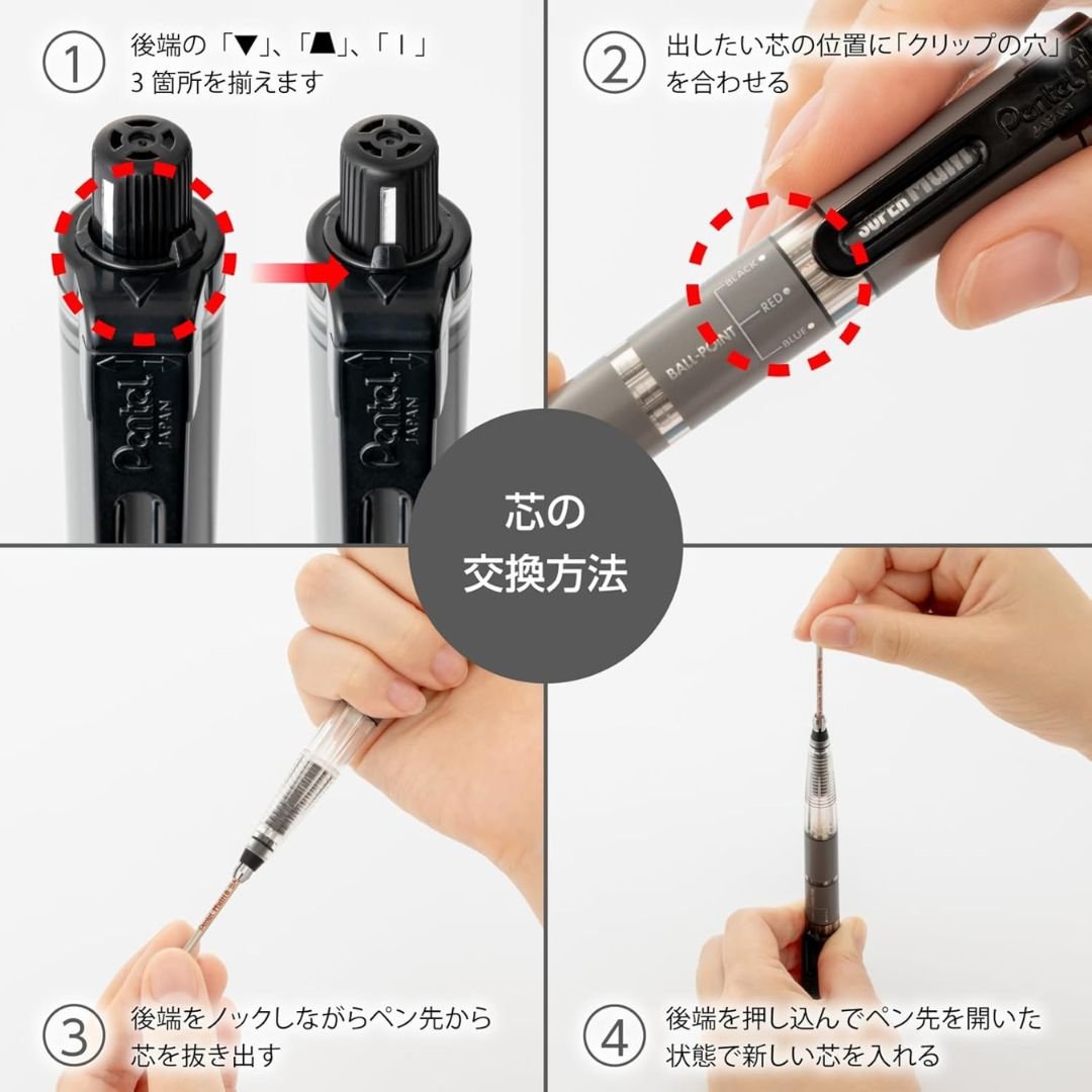 Pentel Super Multi 8 - Pen and Pencil + Refills - Pentel