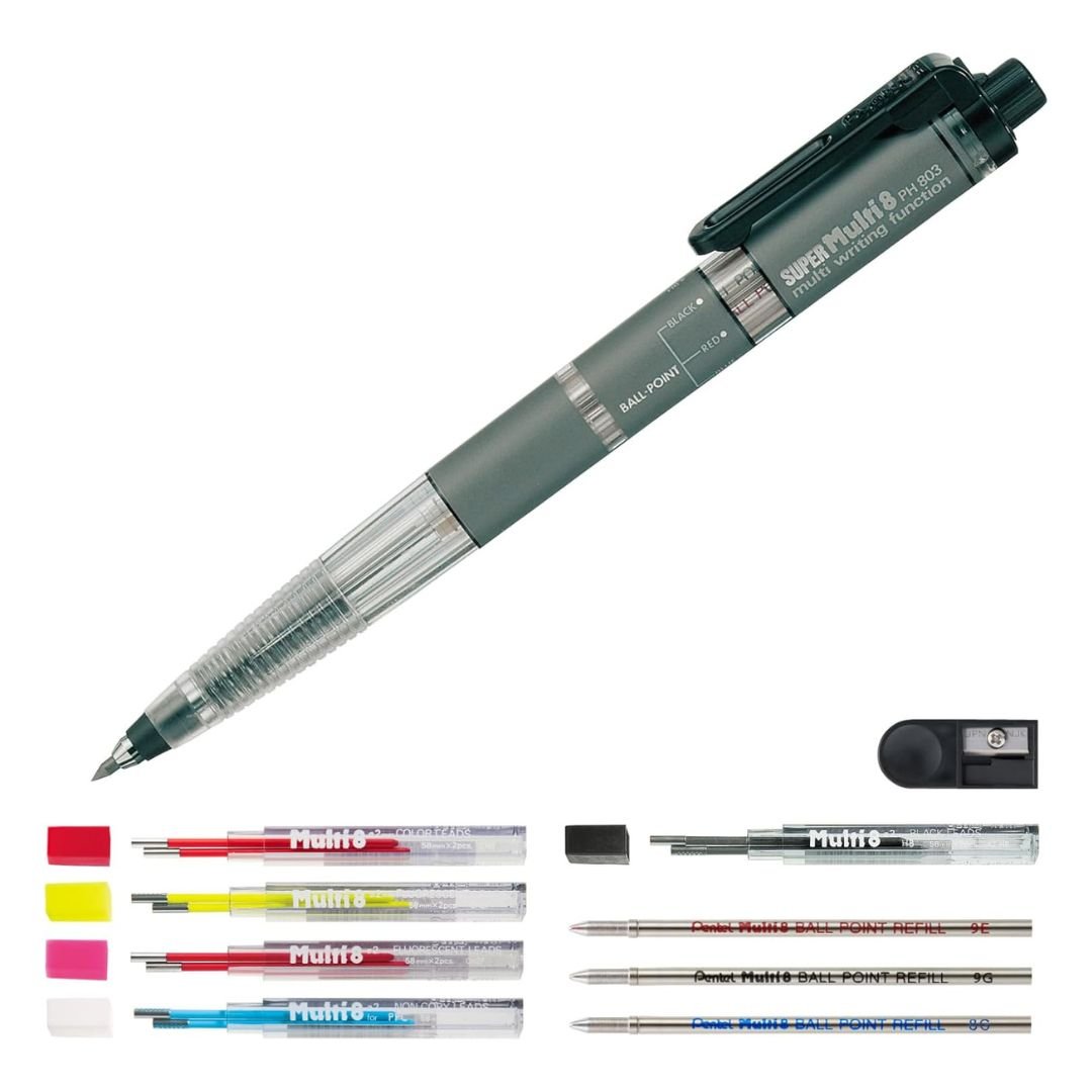 Pentel Super Multi 8 - Pen and Pencil + Refills - Pentel
