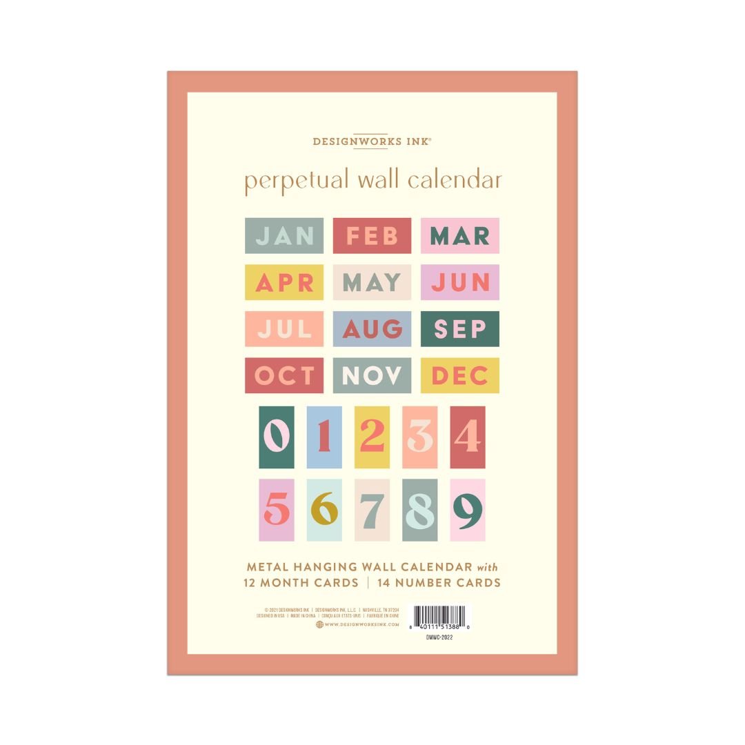 Perpetual Wall Calendar - Designworks Collective - Calendar - Under the Rowan Trees
