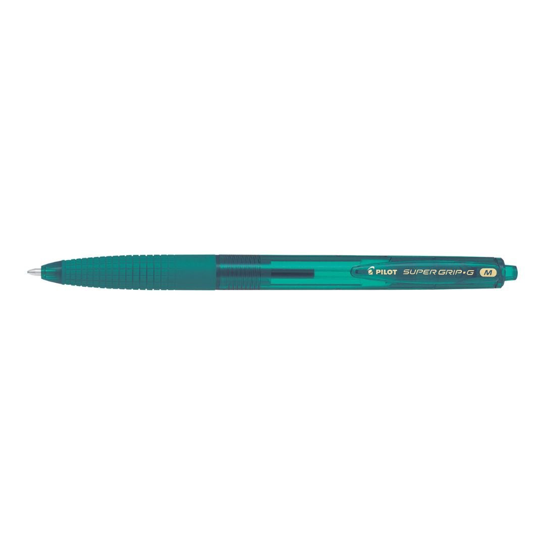 Pilot Super Grip G Neon Retractable Ballpoint Pens - Peacock Green - Pilot