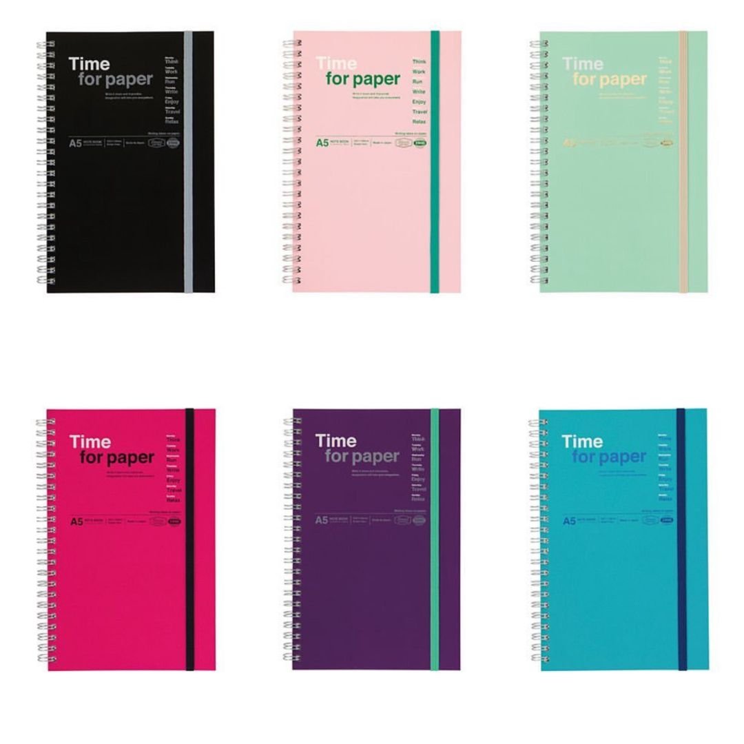 Pink A5 Time for Paper Notebook-Notebooks-Mark's Inc.-