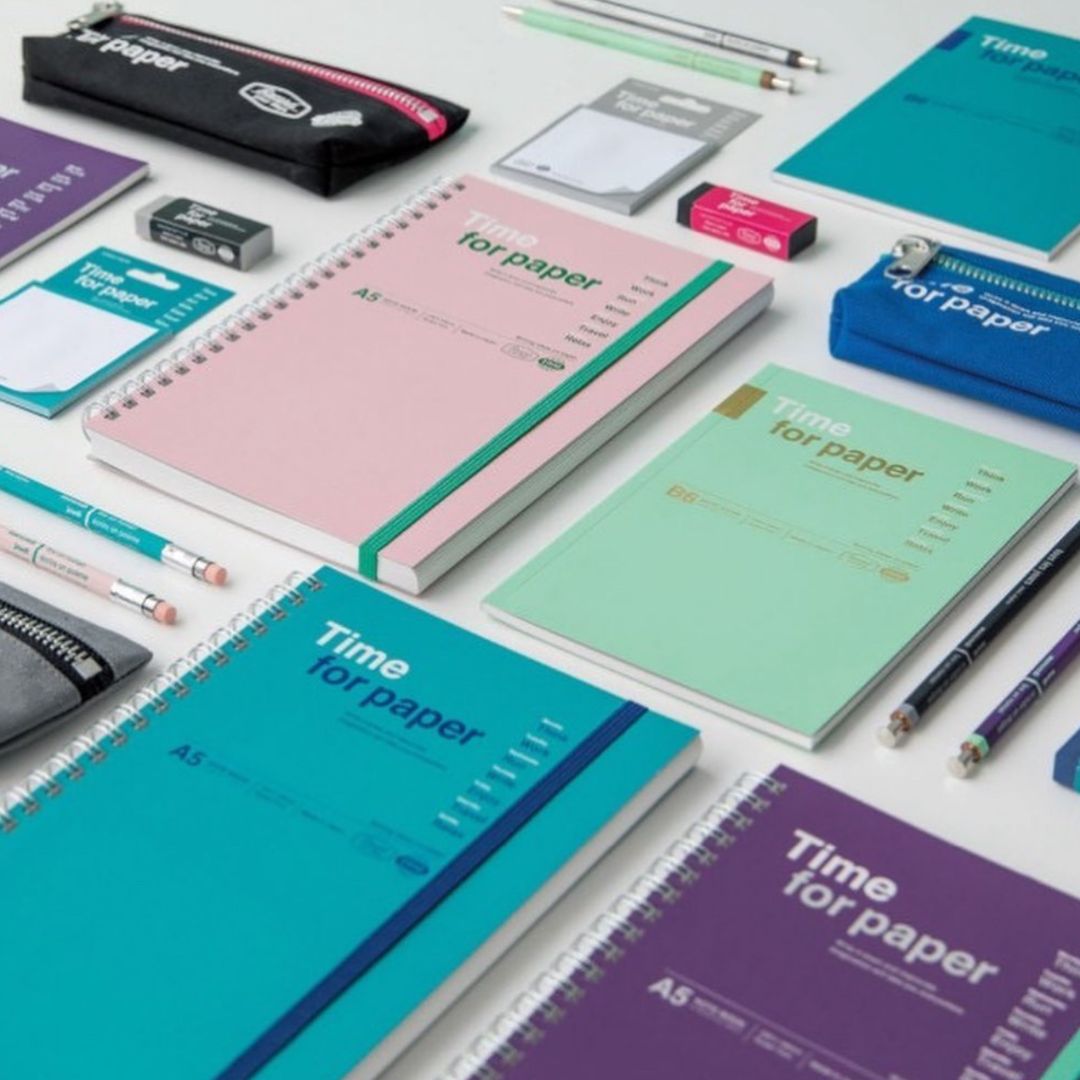 Pink A5 Time for Paper Notebook-Notebooks-Mark's Inc.-