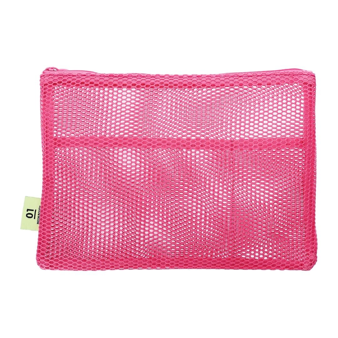 Pink Mesh Pouch A5 - Mark's Inc. - Under the Rowan Trees