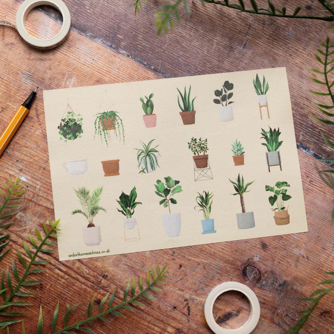 Plant Lover Sticker Sheets - Plants - Under the Rowan Trees
