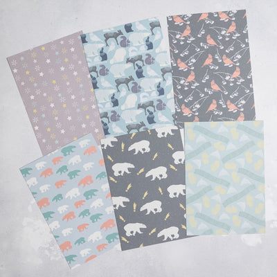 Polar Bear A5 Scrapbook Papers - Under the Rowan Trees