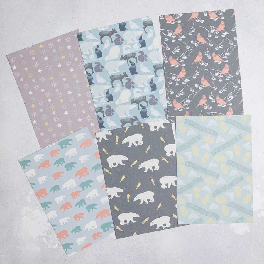 Polar Bear A5 Scrapbook Papers - Under the Rowan Trees