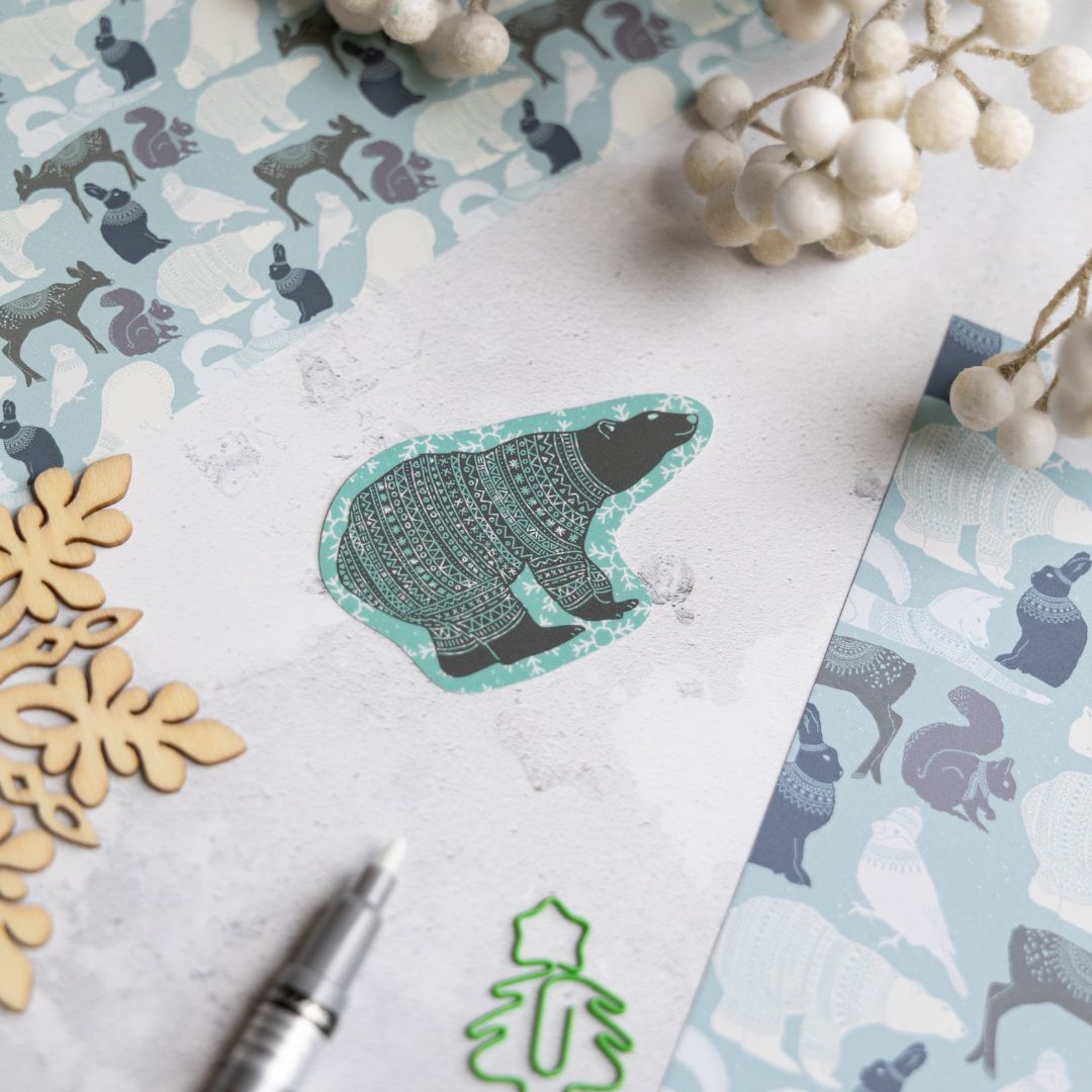 Polar Bear Eco Vinyl Sticker - Under the Rowan Trees