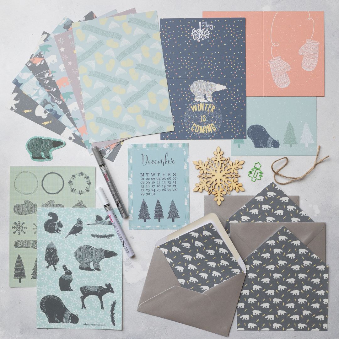 Polar Bear Stationery Rowan Berry Box - Under the Rowan Trees