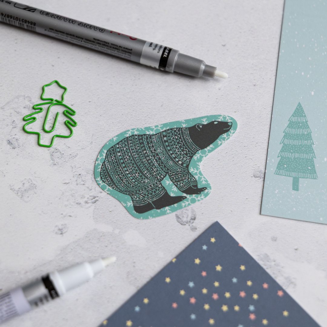 Polar Bear Stationery Rowan Berry Box - Under the Rowan Trees