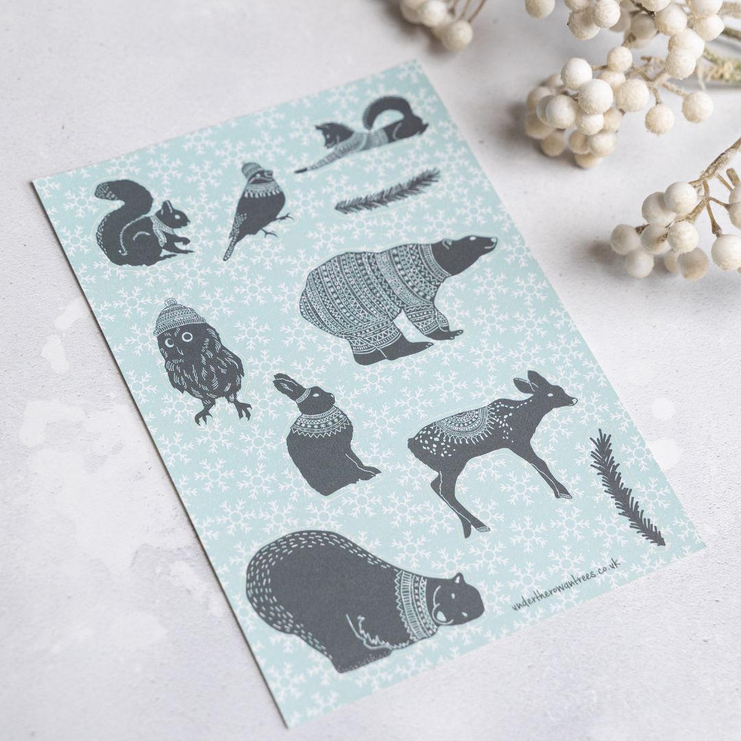Polar Bear Sticker Sheets - Animals - Under the Rowan Trees
