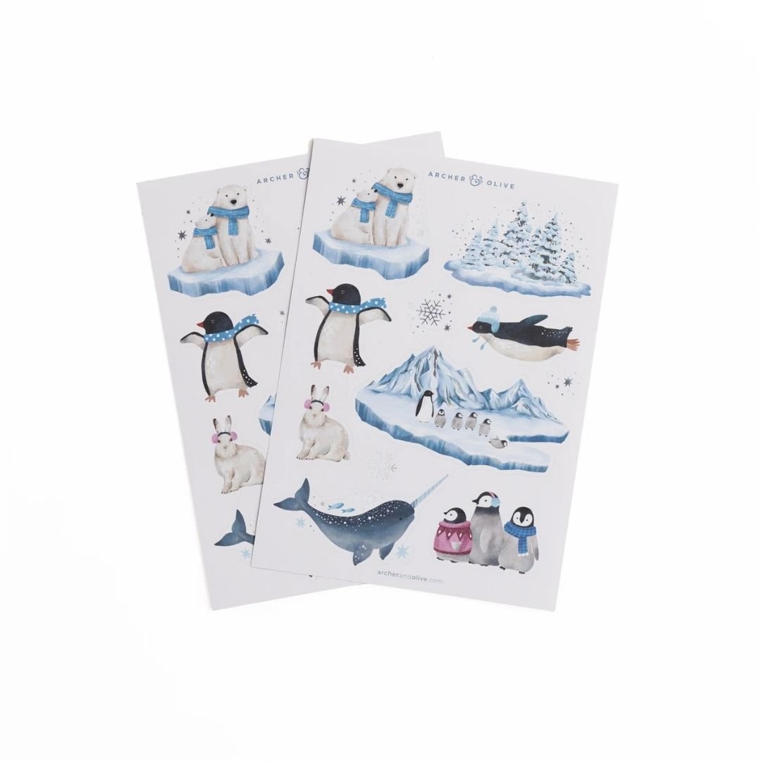 Polar Penguin Sticker Set - Archer & Olive - Archer & Olive - Under the Rowan Trees