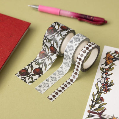 Pomegranate Washi Tapes - 10mm - Under the Rowan Trees