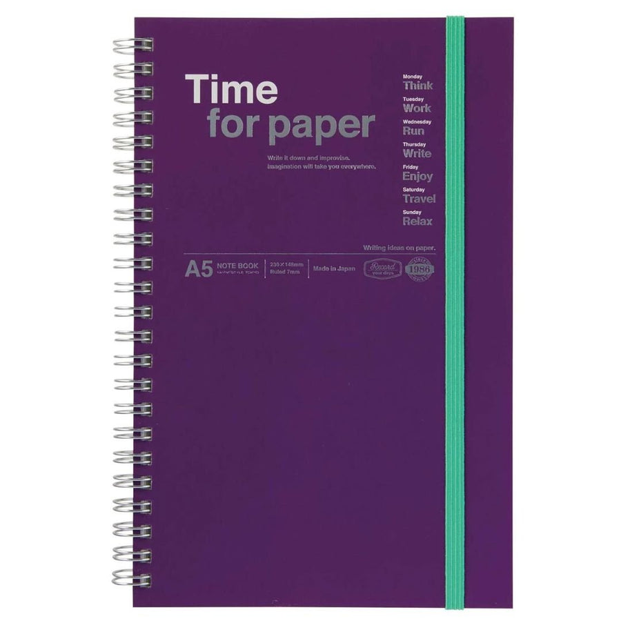 Purple A5 Time for Paper Notebook - Mark's Inc. - Under the Rowan Trees