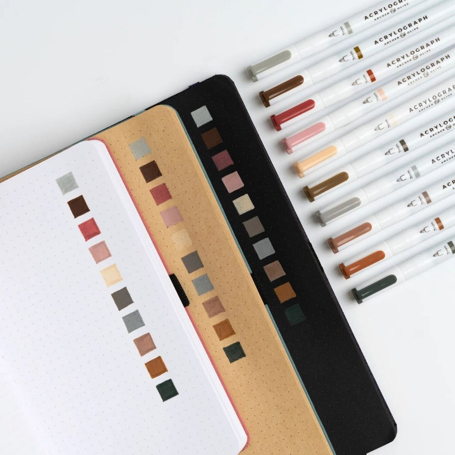 Quiet Corners Acrylograph Pens Set of 10 - Archer & Olive