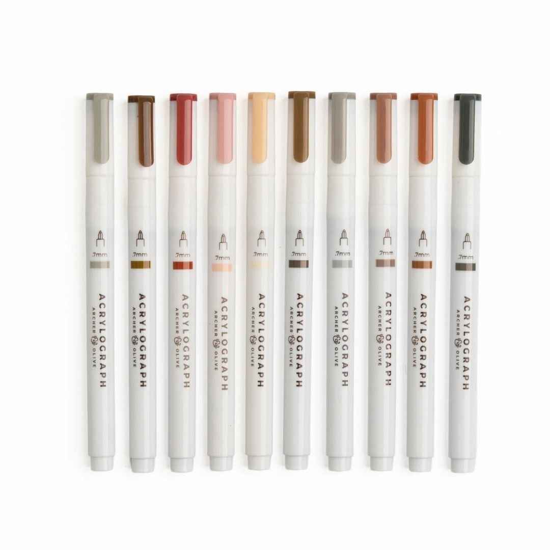 Quiet Corners Acrylograph Pens Set of 10 - Archer & Olive