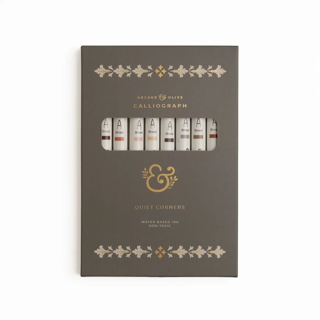 Quiet Corners Calliograph Pens Set of 10 - Archer & Olive