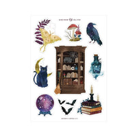 Raven and Books Sticker Set - Archer & Olive - Archer & Olive - Under the Rowan Trees