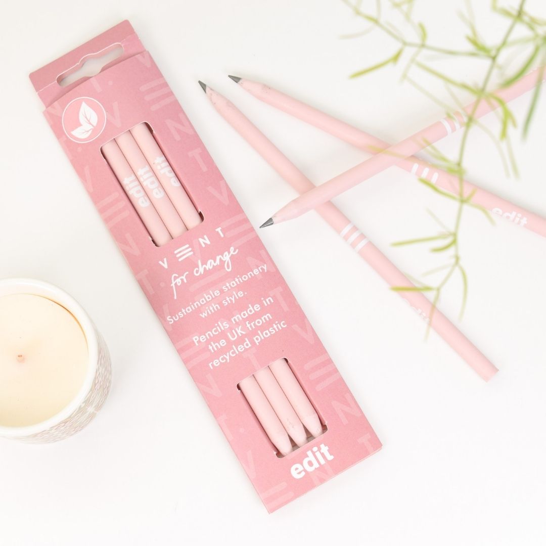 Recycled Pencils x3 - Edit Vent for Change - Vent for Change