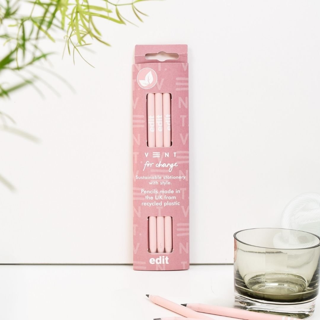 Recycled Pencils x3 - Edit Vent for Change - Vent for Change