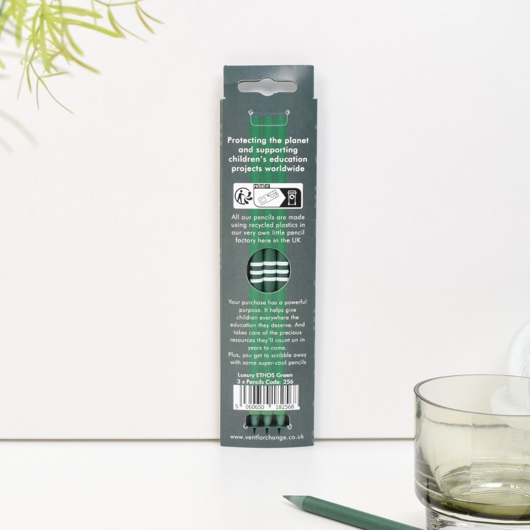 Recycled Pencils x3 - Ethos Vent for Change - Vent for Change
