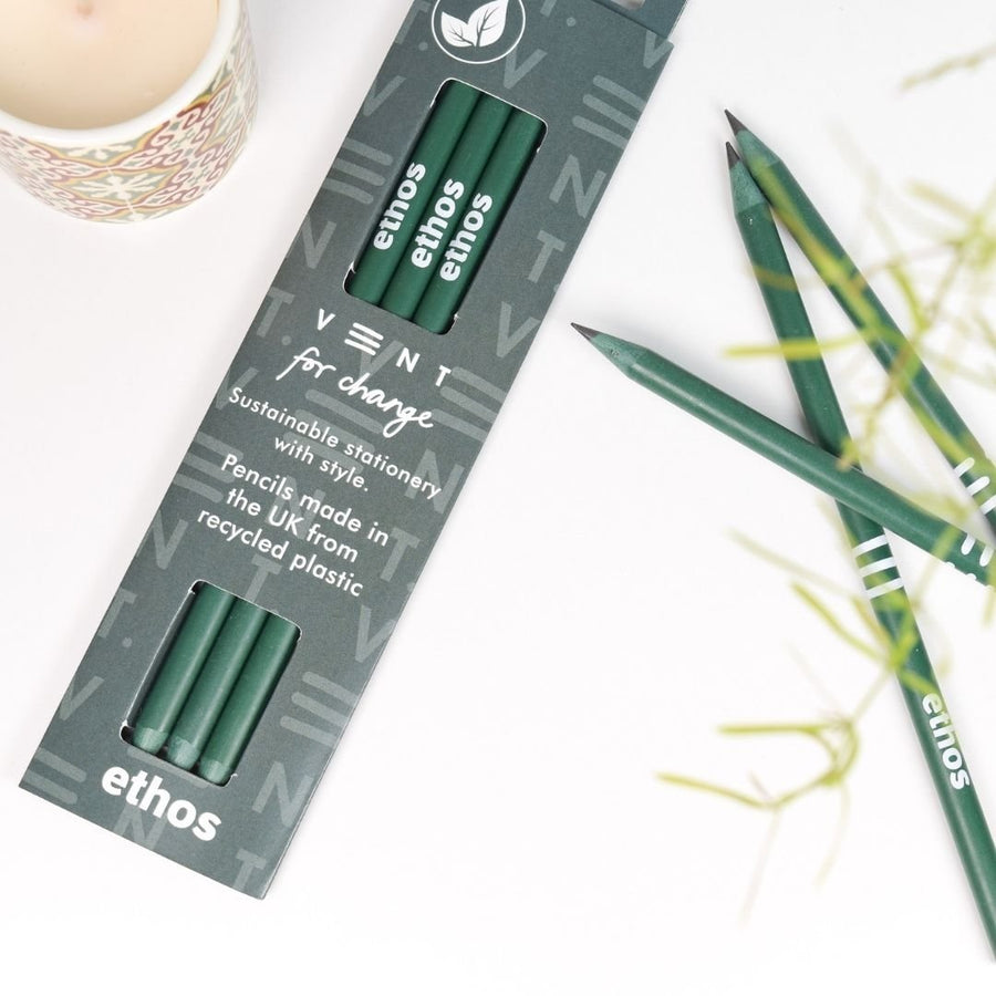 Recycled Pencils x3 - Ethos Vent for Change - Vent for Change