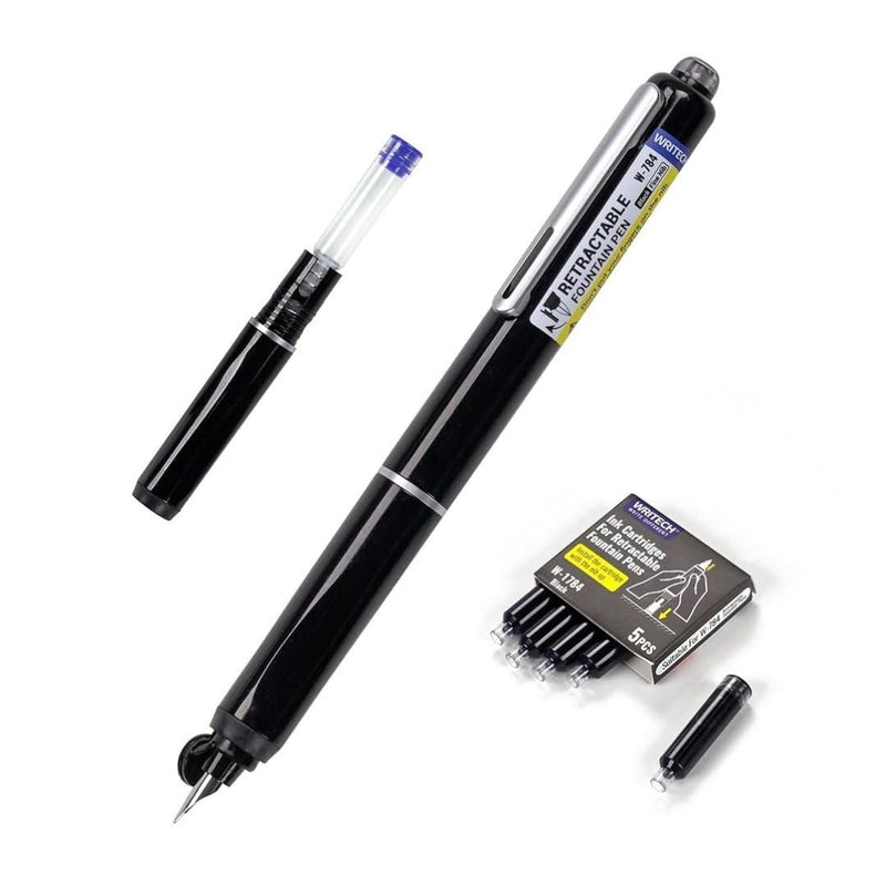Writech Retractable Fountain Pens - Black