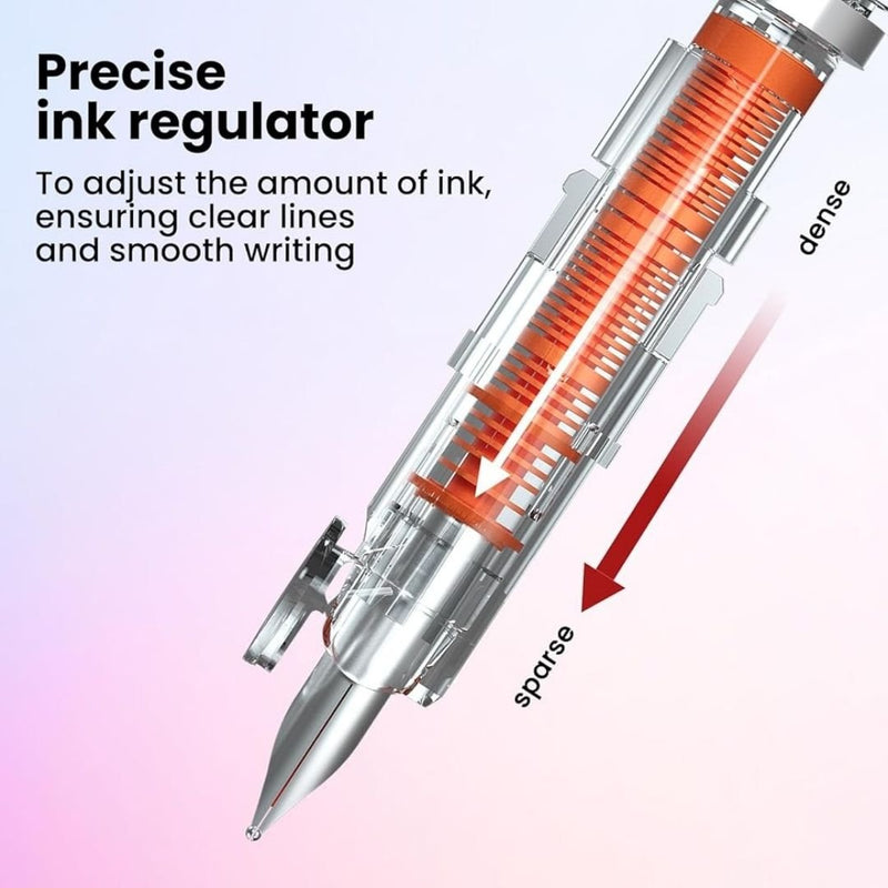 Writech Retractable Fountain Pens precise ink regulator